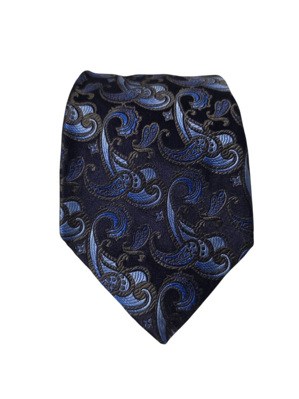 Robert Talbott Paisley Jacquard Silk Tie Navy Blue Nordstrom NWT